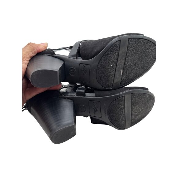 Libby Edelman Size 8 Karla Double Strap Business Casual Peep Toe Sandals - Picture 10 of 12